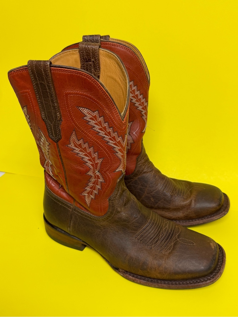 TECOVAS THE DOC DARK CHESTNUT BISON - BOOTS MENS WESTERN - M10031DBO SIZE 11EE